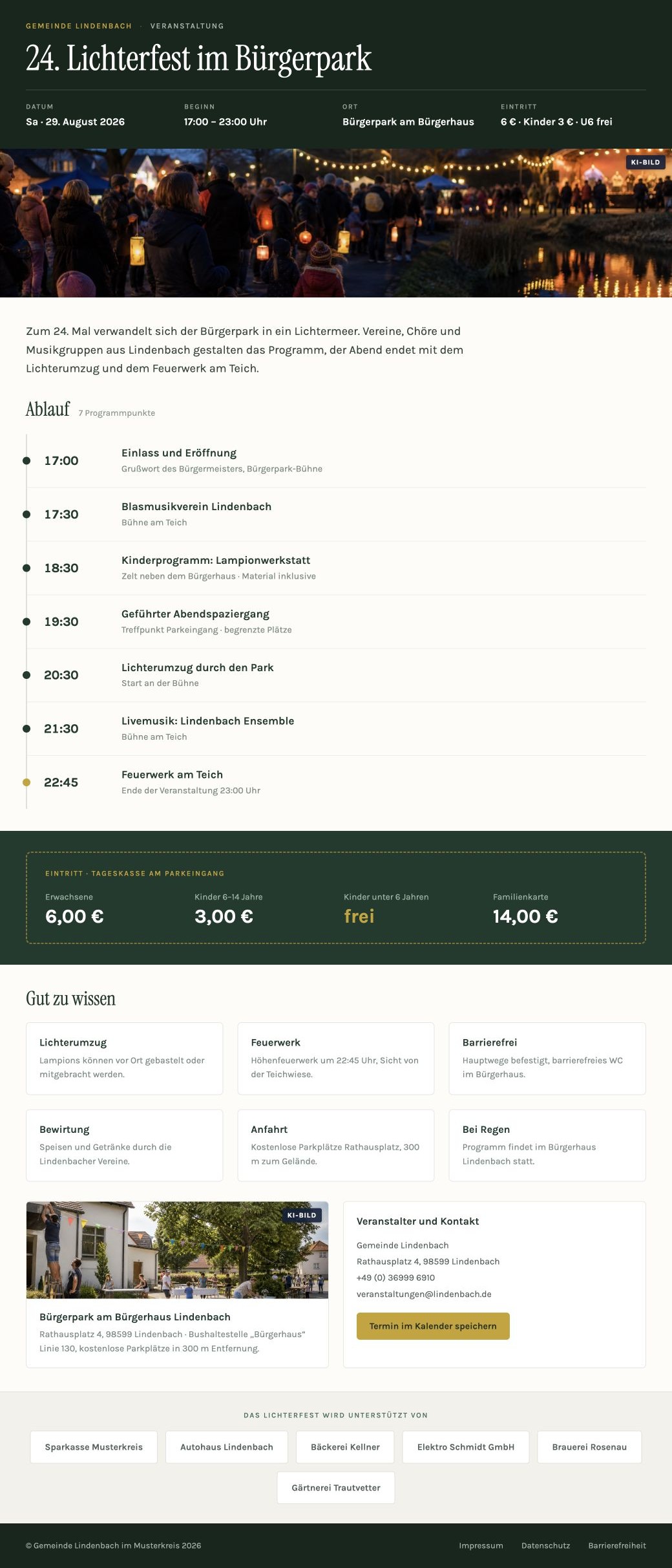 Onepager-Vorlage Ablauf